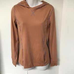 Fabletics Phoenix Run Hoodie Light Brown Long Sleeve New Size Small